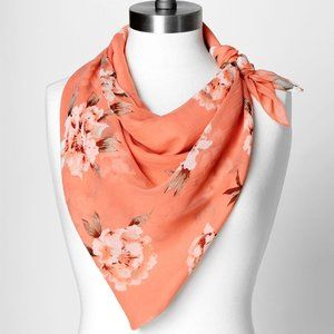 Floral Print Square Scarf